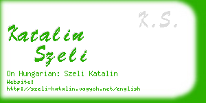 katalin szeli business card